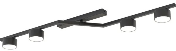 Plafoniera SKAN 4xGX53/12W/230V, nera