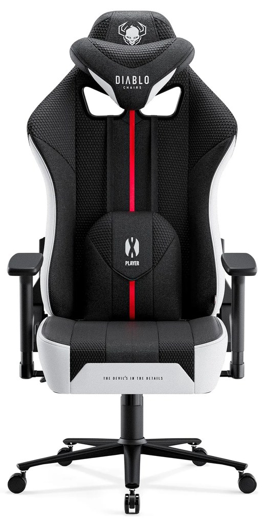 Sedia Da Gaming Diablo X-Player 2.0 in materiale Normal Size: Bianco-nero