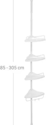 Mensola angolare per il bagno DEX, bianca