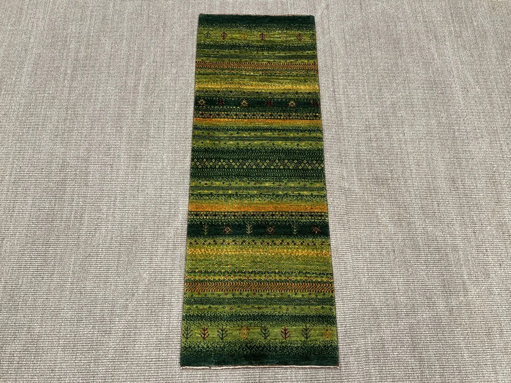 Loribaft Tappeto persiano 150 x 50 Verde (Iran) Annodato A Mano