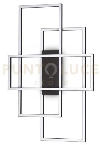 Lampada da soffitto frame pl rettangolo nero