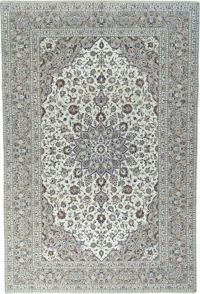 Kashan Tappeto persiano 370x250 Beige (Iran) Annodato A Mano