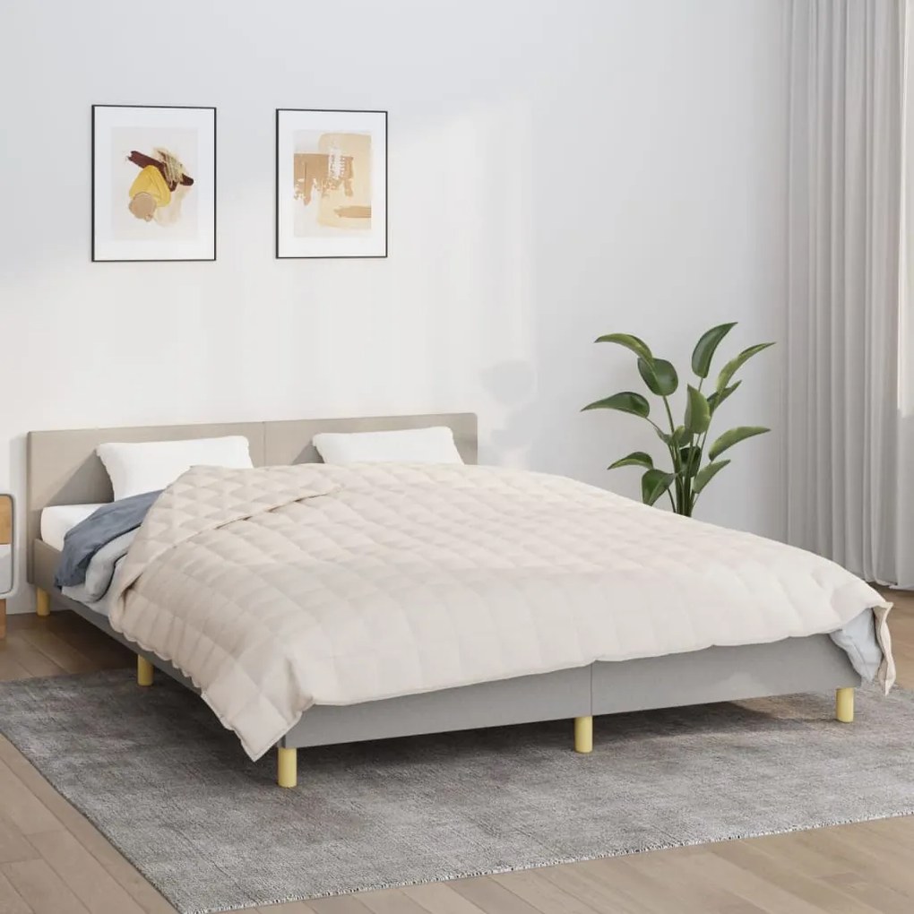 Coperta Ponderata Crema Chiaro 220x230 Cm 11 Kg Tessuto /