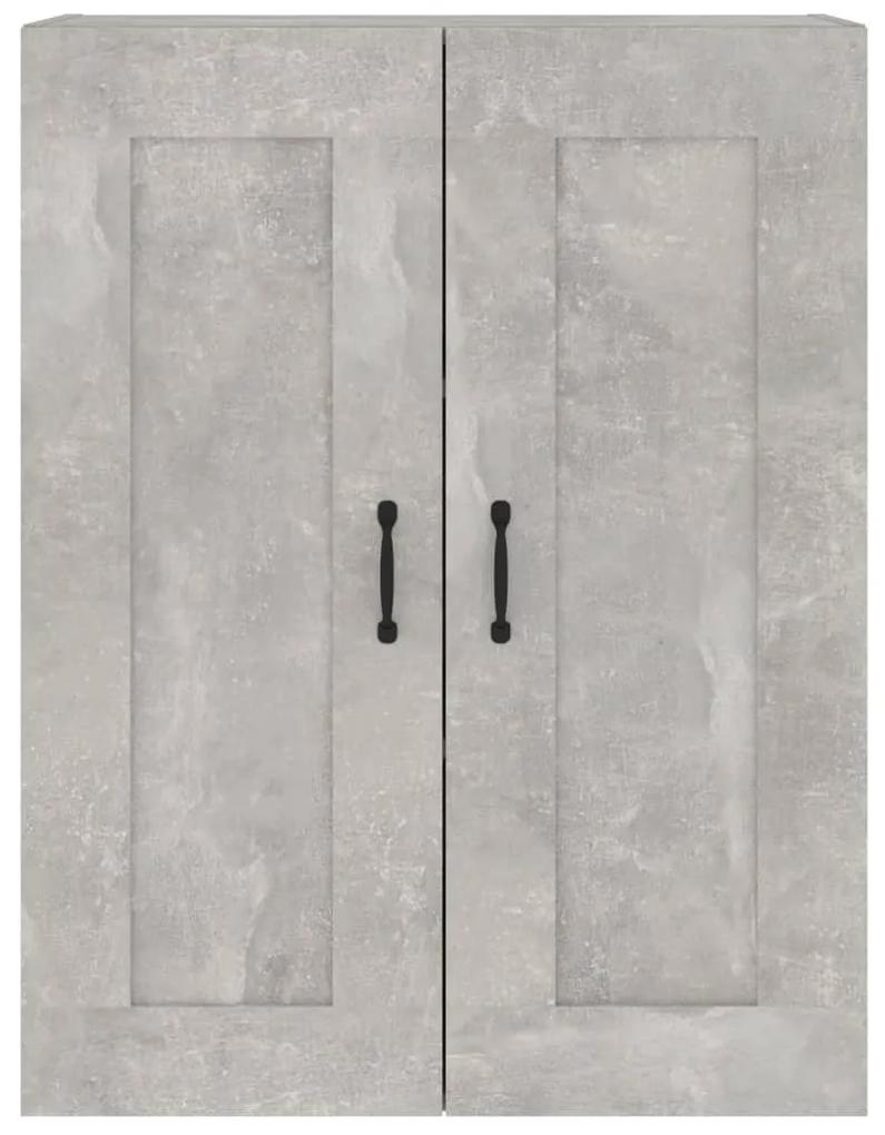Armadietto pensile a parete grigio cemento 69,5x32,5x90 cm