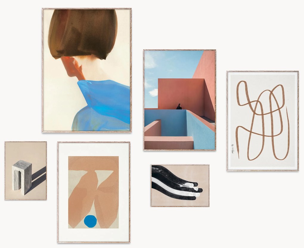 Set di 6 poster con cornice Artwall no. 19