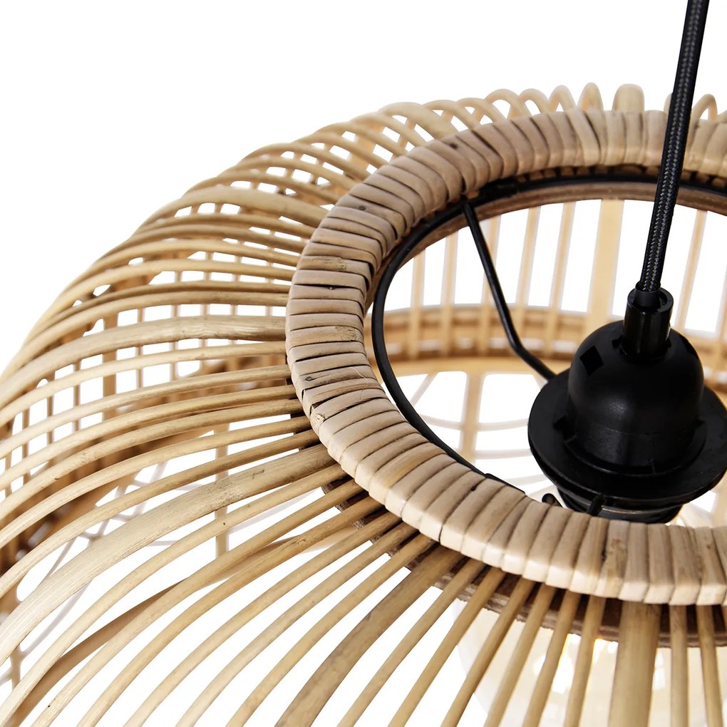 Lampada a sospensione in rattan intelligente 49 cm con WiFi G95 - Michelle