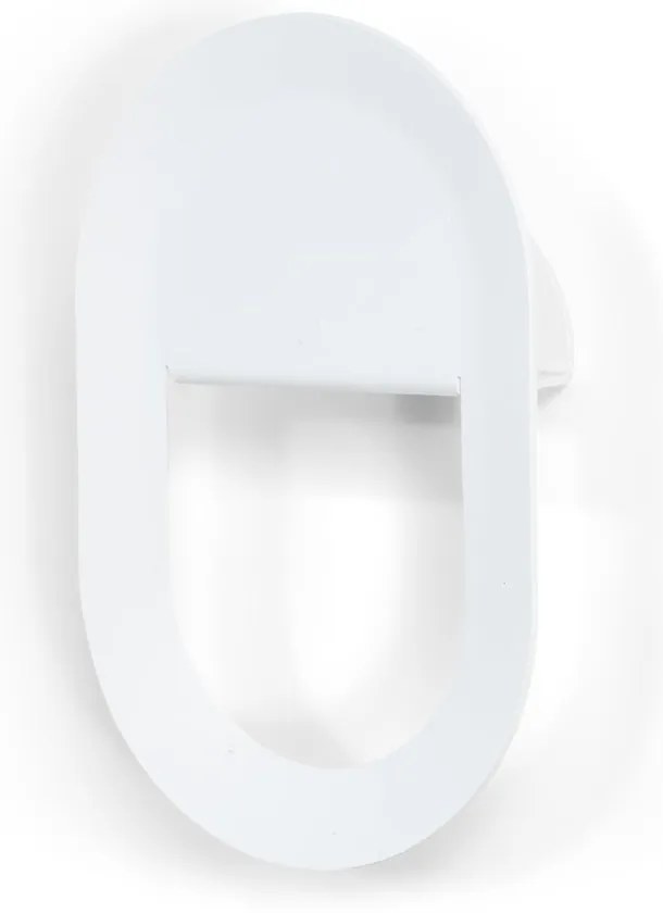 Gancio da parete bianco in acciaio Coucou – Spinder Design