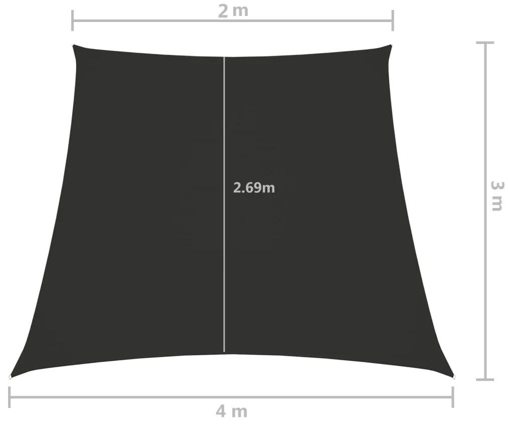 Parasole a Vela in Tela Oxford a Trapezio 2/4x3 m Antracite