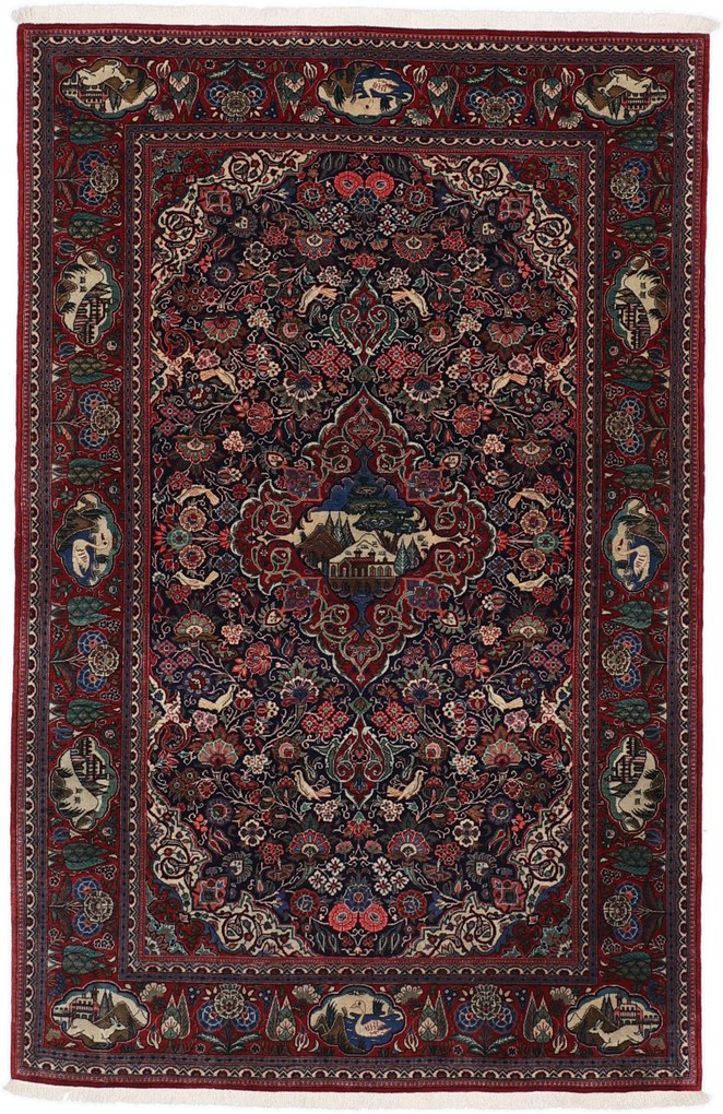 Kashan Tappeto persiano 140x220 (Iran) Annodato A Mano