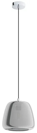 Eglo 39666 - Lampadario a sospensione con filo ALBARINO 1xE27/40W/230V diametro 26 cm fumé