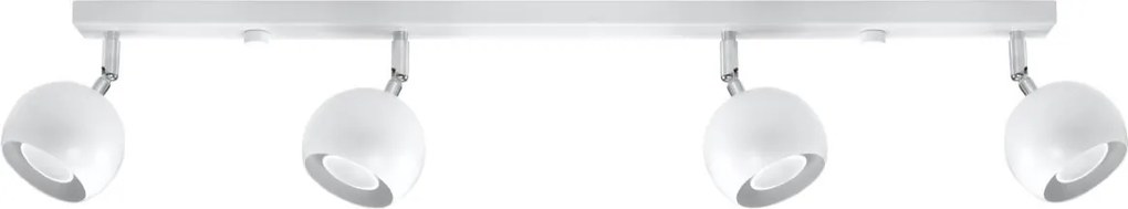 Lampada da soffitto 4xGU10 OCULARE 4L Orientabile in Acciaio