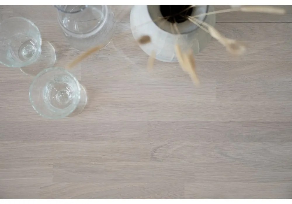 Piano in rovere chiaro per allungare il tavolo da pranzo pieghevole in rovere Filippa - Rowico