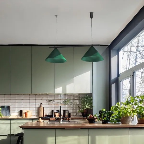 Lampadario a sospensione CAPITAL 2xGX53/15W/230V verde