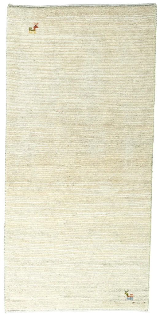 Gabbeh Tappeto 150x70 Beige (Iran) Annodato A Mano