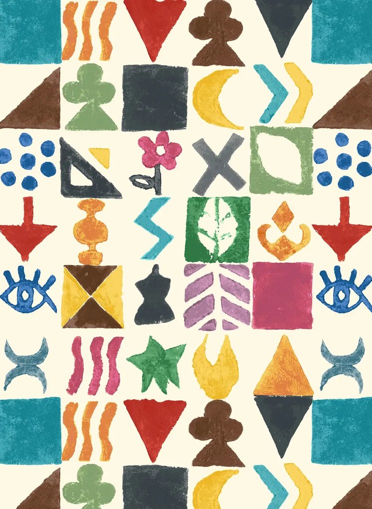 GP & J Baker Carta da parati Potato Print - Jewel