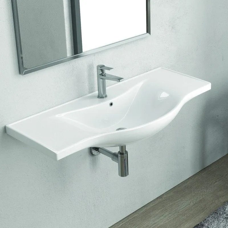 Kamalu - lavandino sospeso bagno 100cm litos-bs10