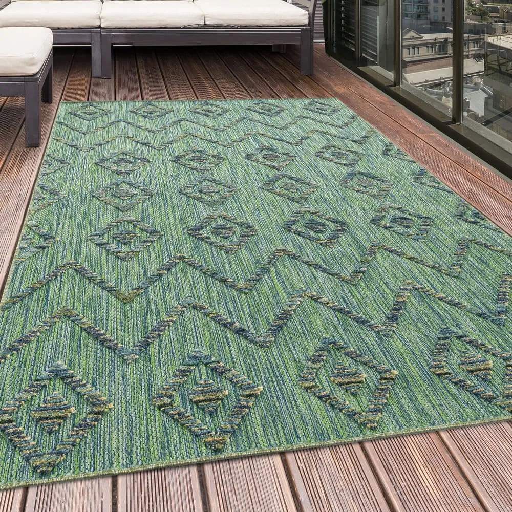 Passatoia verde per esterni 80x250 cm Bahama - Ayyildiz Carpets
