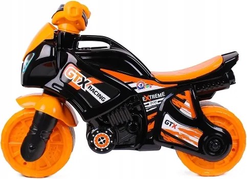 Bici senza pedali a forma di moto arancione/nera