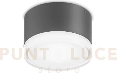 Urano plafoniera da esterno ip44 1 luce attacco gx53 antracite 12cm