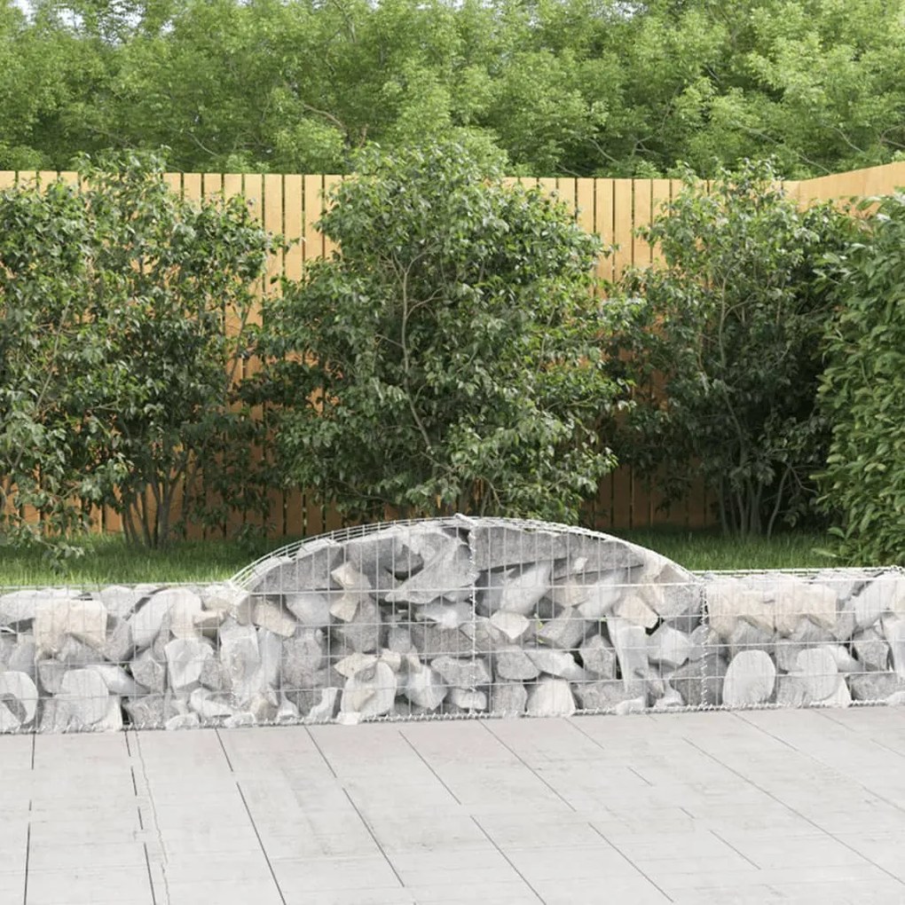 Cesti Gabbioni Ad Arco 2 Pz 300x30x40/60 Cm Ferro Zincato /