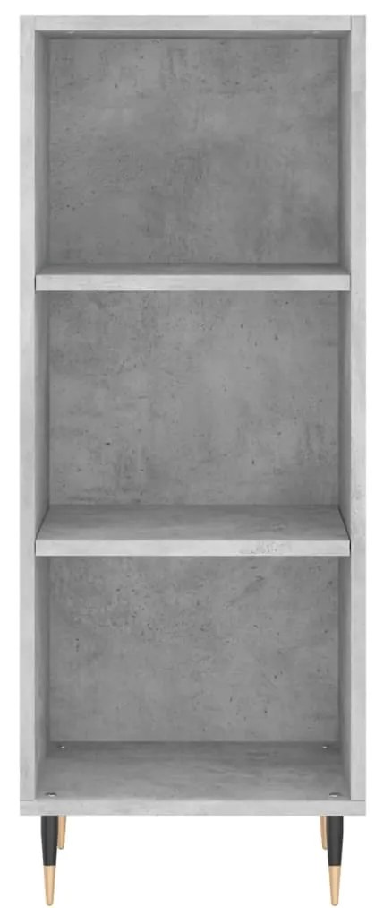 Credenza Grigio Cemento 34,5x34x180 cm in Legno Multistrato