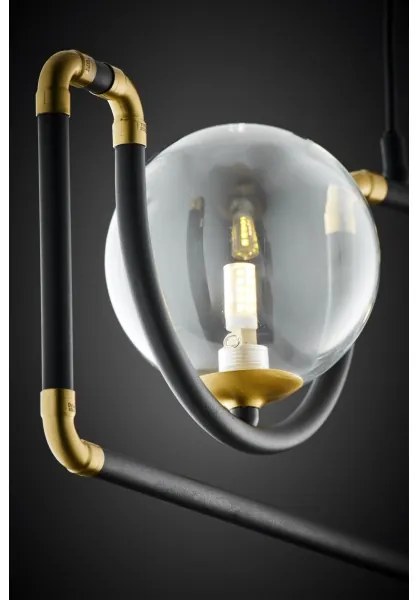 Jupiter 1990 - Lampadario a sospensione con filo HANZA 3xG9/10W/230V nero/oro