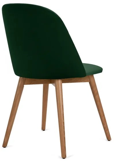 Sedia da pranzo BAKERI 86x48 cm verde scuro/faggio