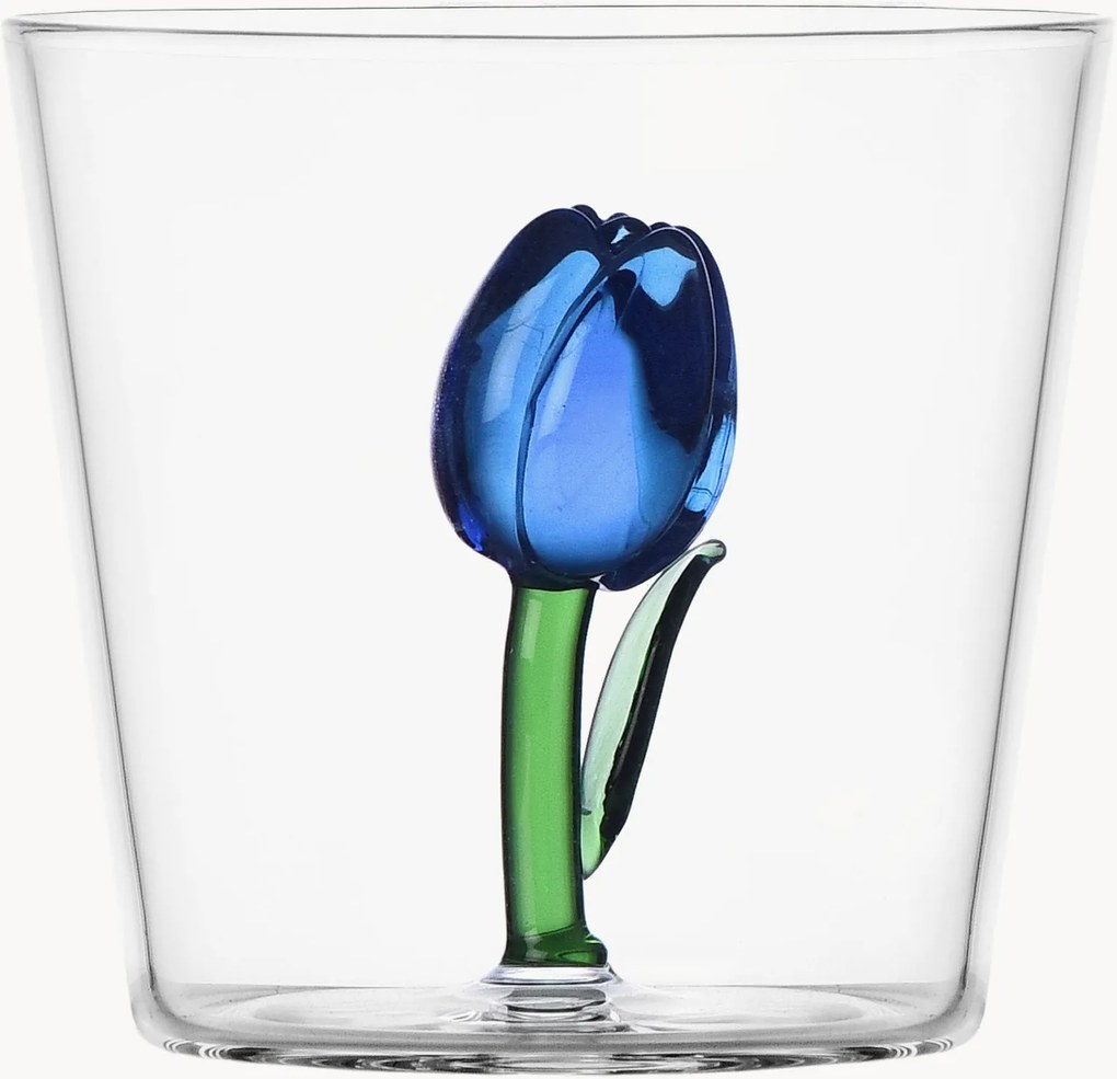 Bicchiere fatto a mano in vetro borosilicato Botanica