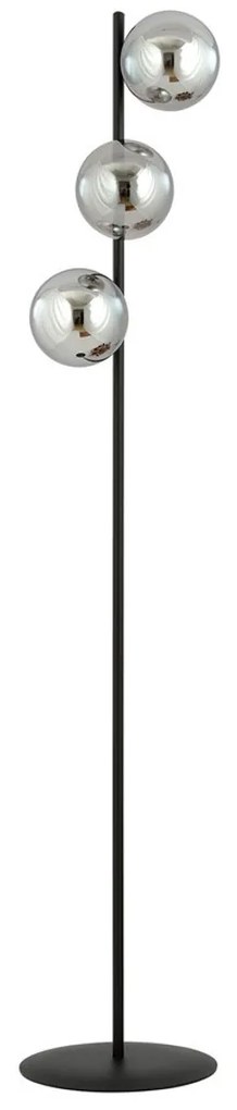 Piantana in Acciaio ROSSI LP3 Grafite/Miele/Trasparente 3xE14