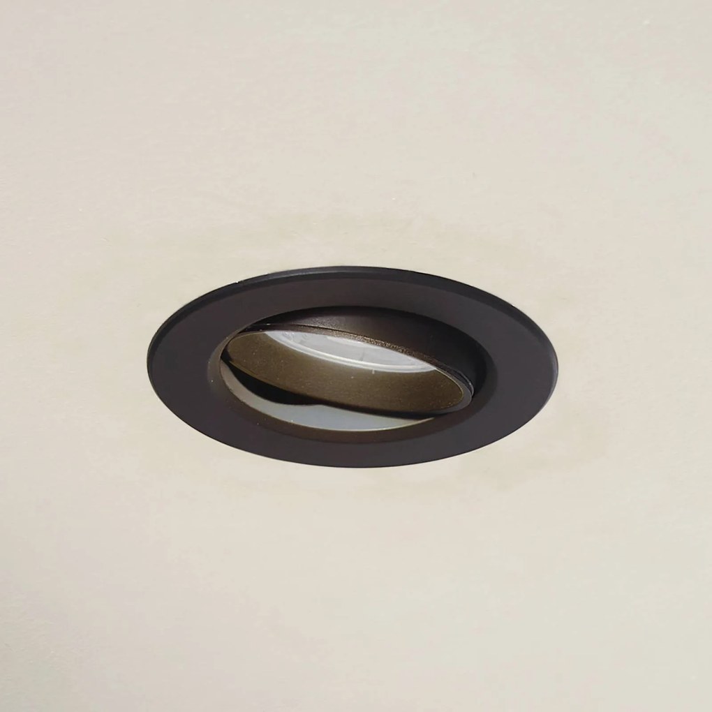 Prios Luce da incasso a LED Shima, nera, 7 W, 3000K, dimmerabile