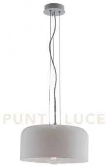 Lampadario a sospensione gibus bianca 1 luce attacco e27 30x30x150c...