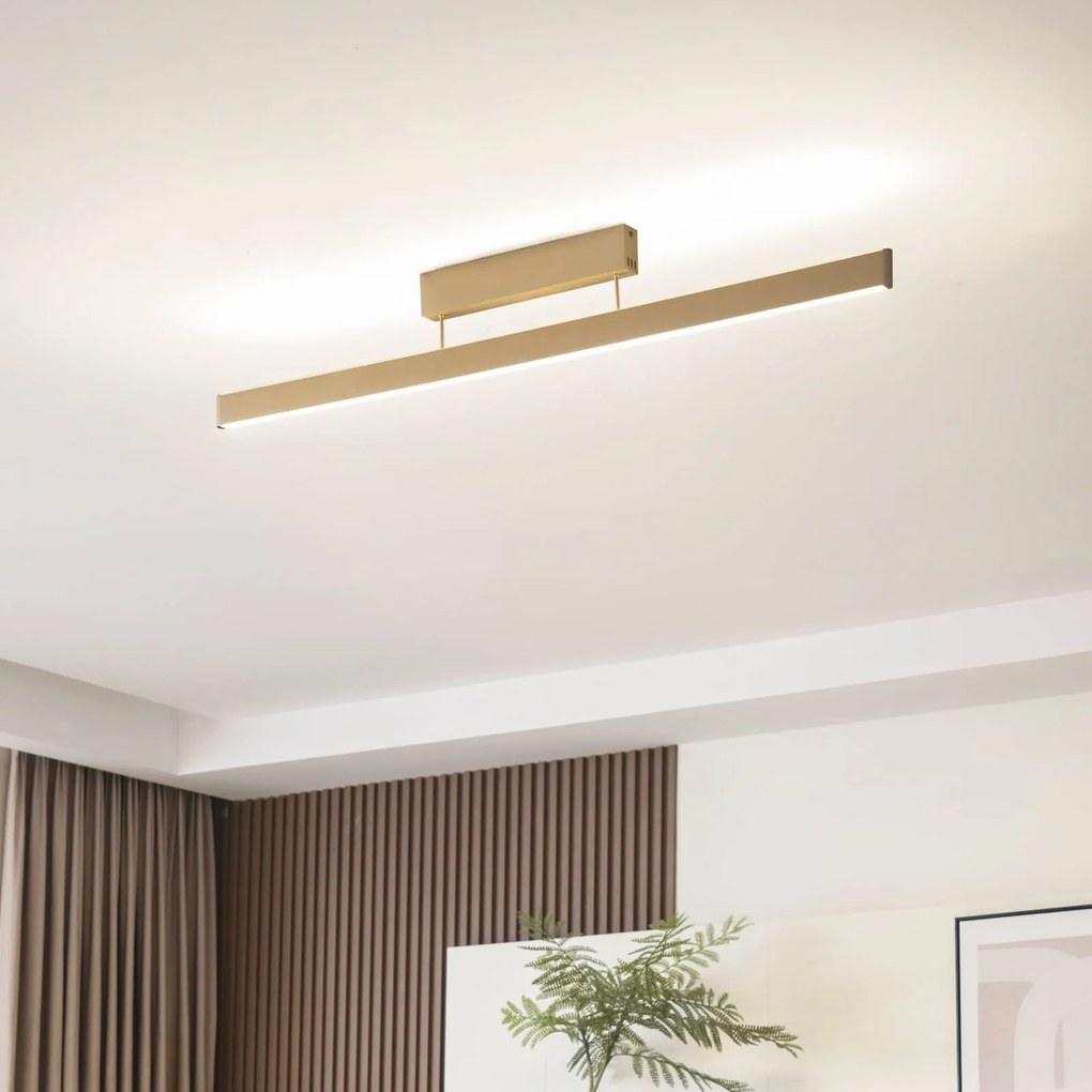 Lucande Smart LED plafoniera Mylosh, oro, CCT, Tuya