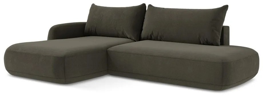 Divano angolare marrone allungabile (con penisola a sinistra/con chaise lounge) Hale – Makamii