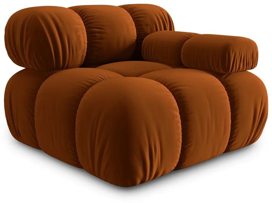 Modulo divano in velluto arancione (angolo destro) Bellis - Micadoni Home