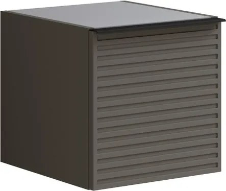 Struttura semi colonna da bagnoPixel Plain Stipes 1 anta laccato opaco grigio carbone L 40 x H 40 x P 45.5 cm