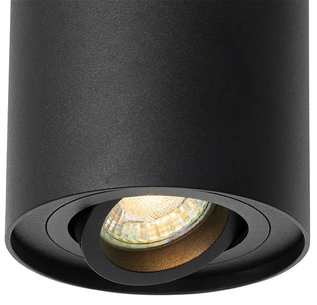 Faretto da soffitto moderno nero orientabile e inclinabile - Rondoo up