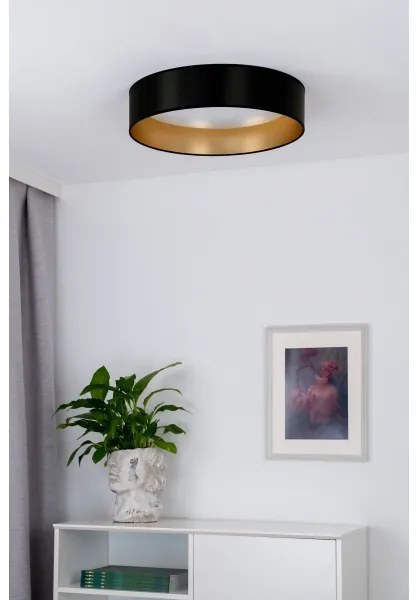 Duolla - Plafoniera LED ROLLER LED/24W/230V diametro 45 cm nero/oro