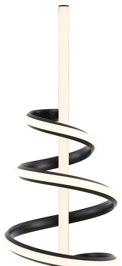 Lampada da terra di design nera con LED dimmerabile - Rolla
