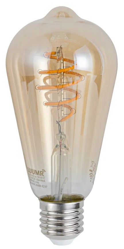 Set di 5 Lampadine LED dimmerabili intelligenti E27 ST64 Ambra 4,9W 320lm 2500K