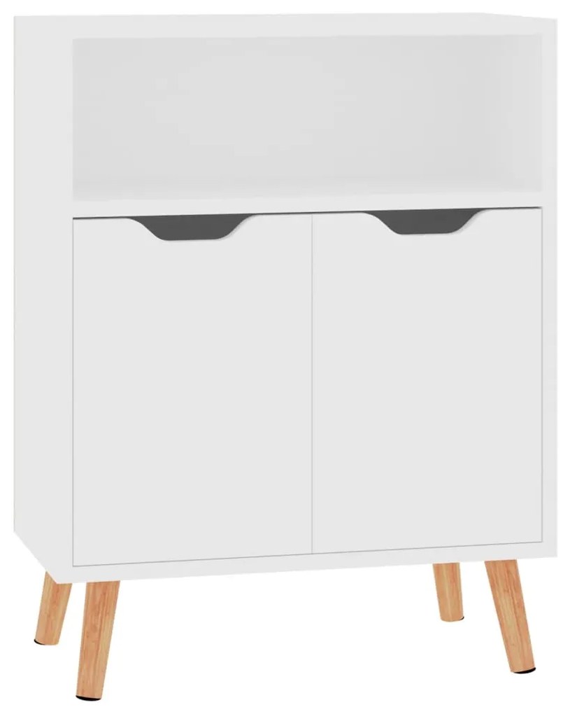 Credenza bianca 60x30x72 cm in legno multistrato