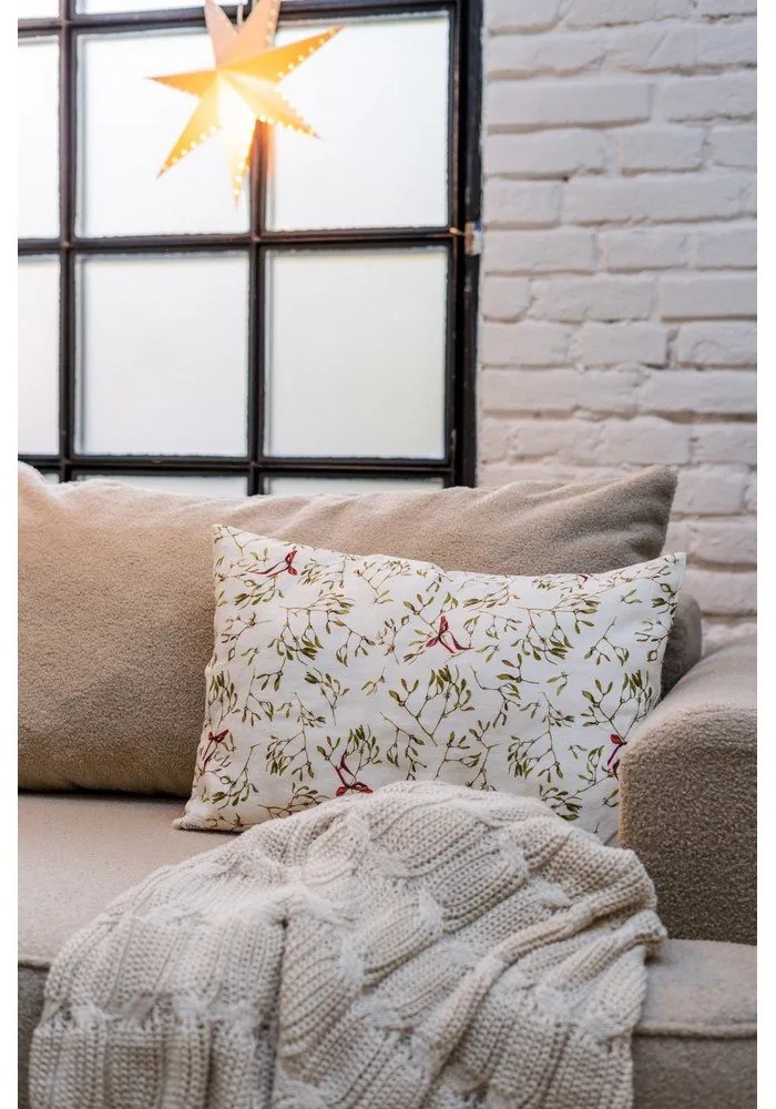 Federa con motivo natalizio 40x60 cm Mistletoe - Linen Tales