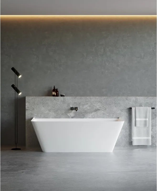 Vasca Prisma, L170 x P85 cm, bianco senza troppo pieno e piletta