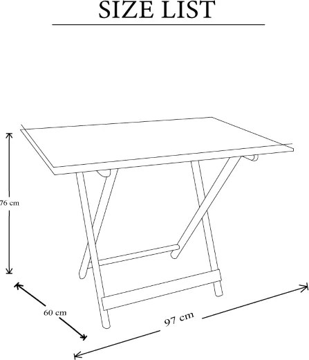 Tavolo in legno richiudibile faggio Noce 60X97 cm