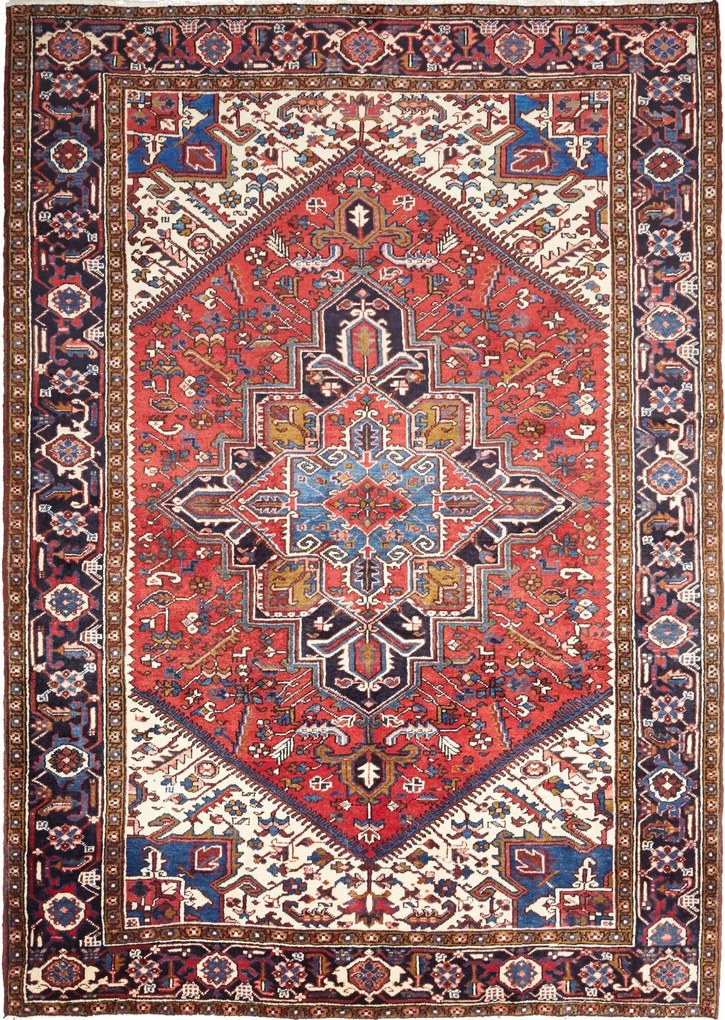 Heriz Tappeto persiano 200x290 Rosso (Iran) Annodato A Mano