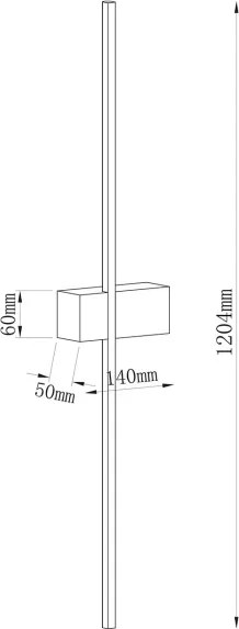 Applique LED AISHA LED/20W/230V 4000K 120 cm oro