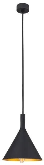 Orion - Lampadario sospeso con cavo GUNDA 1xE14/40W/230V Ø 16,5 cm nero/oro