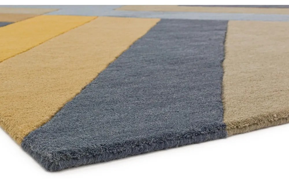 Tappeto grigio e giallo Big Zig, 160 x 230 cm Reef - Asiatic Carpets