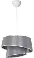 Lampada a sospensione con paralume grigio effetto legno Lima MDL5132