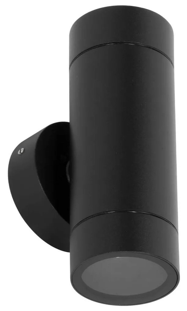 Applique Cilindrica Bidirezionale IP65 GU10 Nero Colore Nero