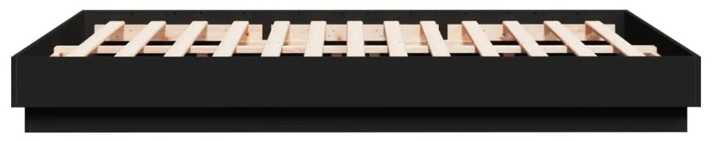 Giroletto nero 160x200 cm in legno multistrato